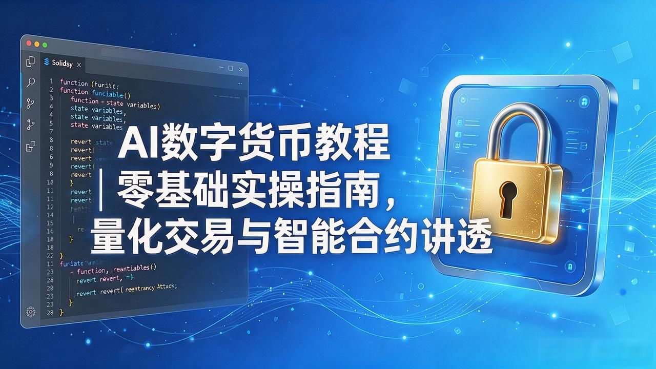 AI数字货币教程｜零基础实操指南，量化交易与智能合约讲透
