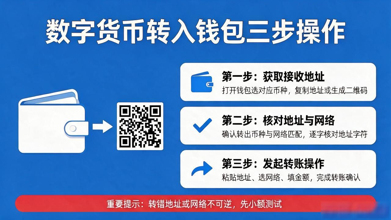 数字货币如何转入钱包？三步搞定操作指南