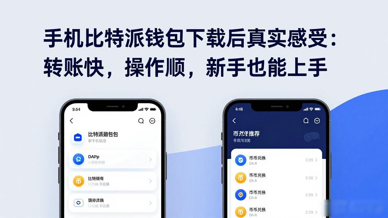 手机比特派钱包下载后真实感受：转账快，操作顺，新手也能上手