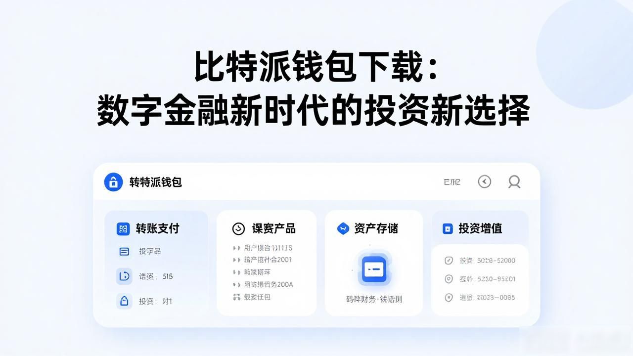 比特派钱包下载：数字金融新时代的投资新选择