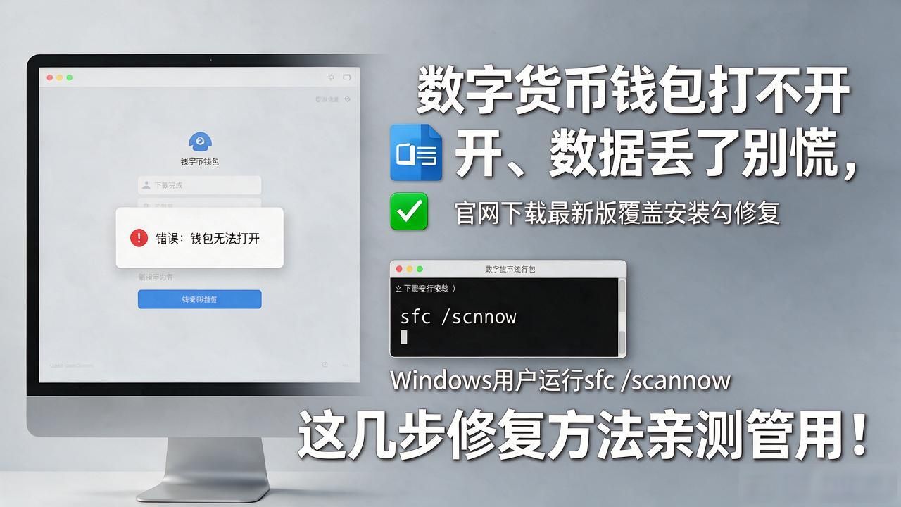 数字货币钱包打不开、数据丢了别慌，这几步修复方法亲测管用