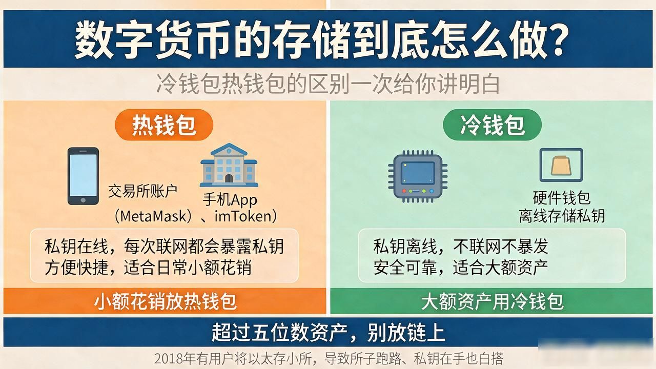数字货币的存储到底怎么做？冷钱包热钱包的区别一次给你讲明白-第1张图片-比特派钱包app官方下载最新版本_比特派钱包官网下载_比特派官方下载安卓版-Bitpie比特派全球多链数字钱包下载