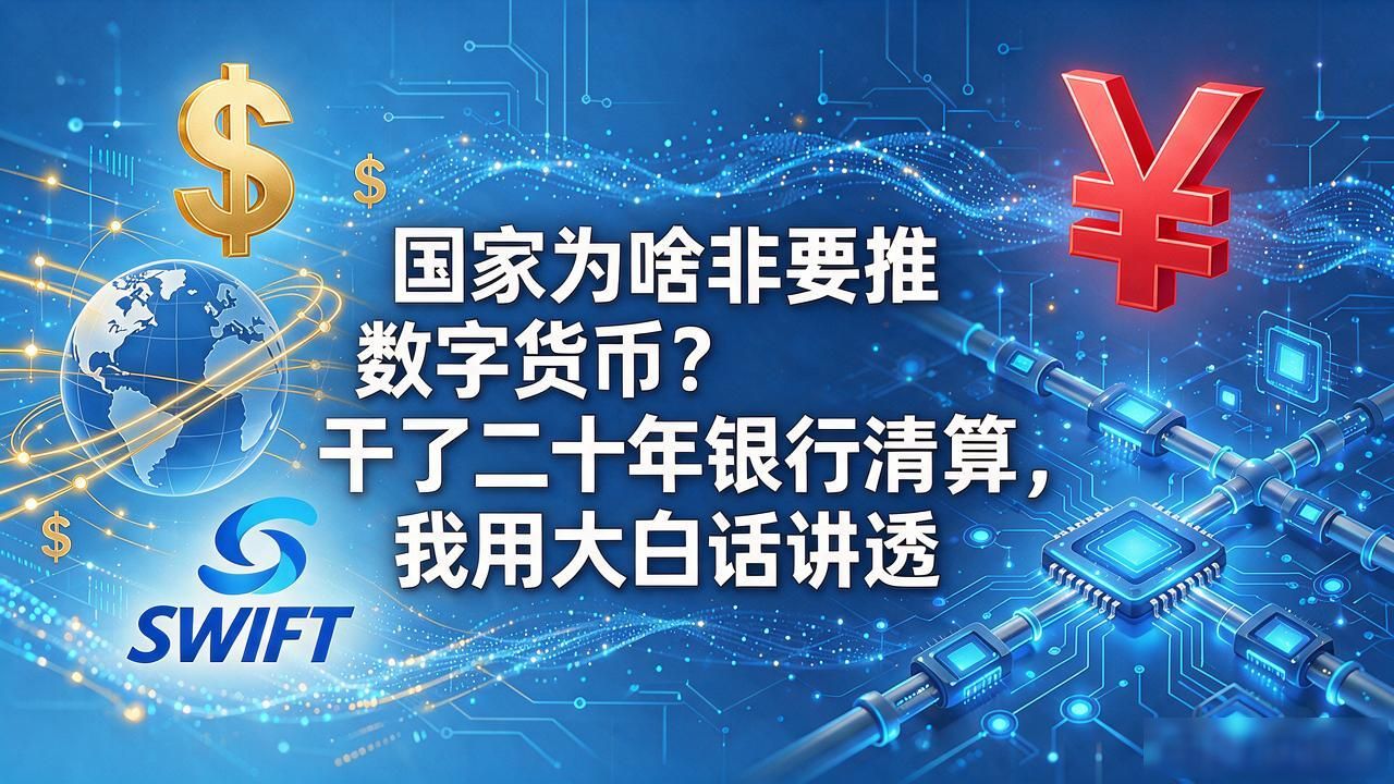 国家为啥非要推数字货币？干了二十年银行清算，我用大白话讲透
