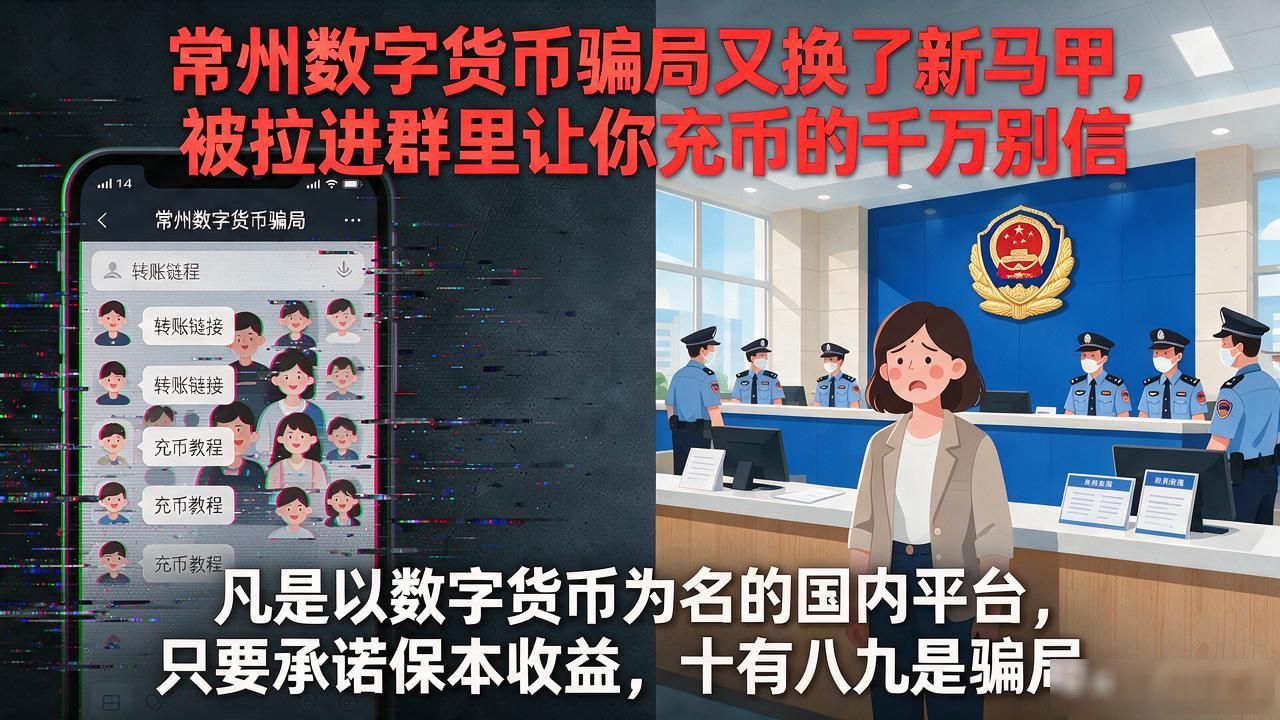 常州数字货币骗局又换了新马甲，被拉进群里让你充币的千万别信