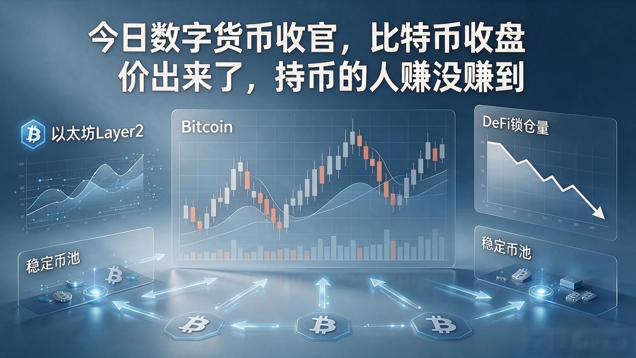 今日数字货币收官，比特币收盘价出来了，持币的人赚没赚到