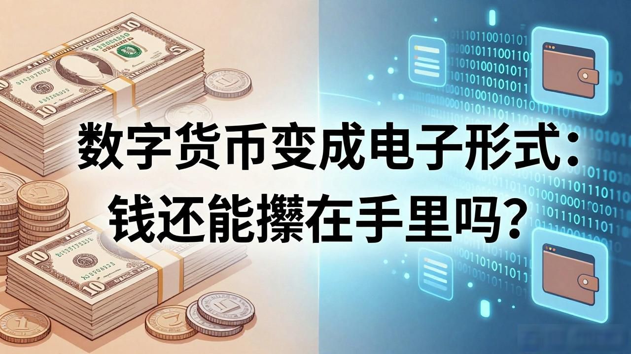 数字货币变成电子形式：钱还能攥在手里吗