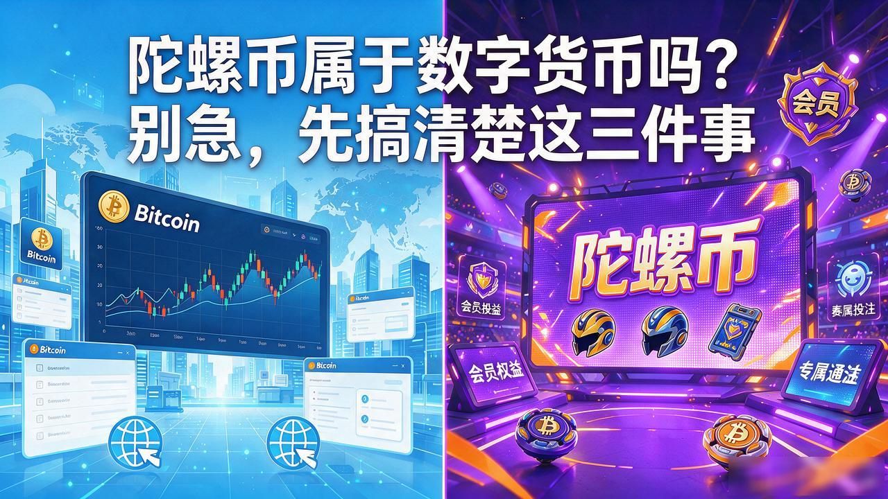 陀螺币属于数字货币吗？别急，先搞清楚这三件事