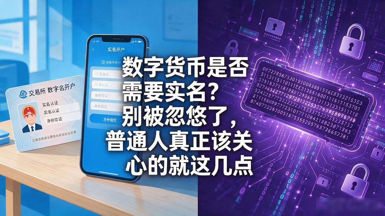 数字货币是否需要实名？别被忽悠了，普通人真正该关心的就这几点