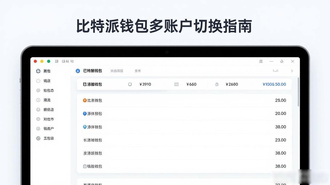 比特派钱包多账户切换指南