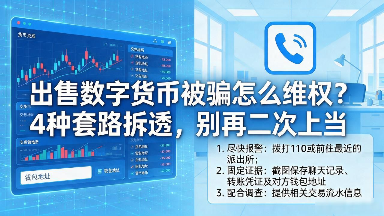 出售数字货币被骗怎么维权？4种套路拆透，别再二次上当