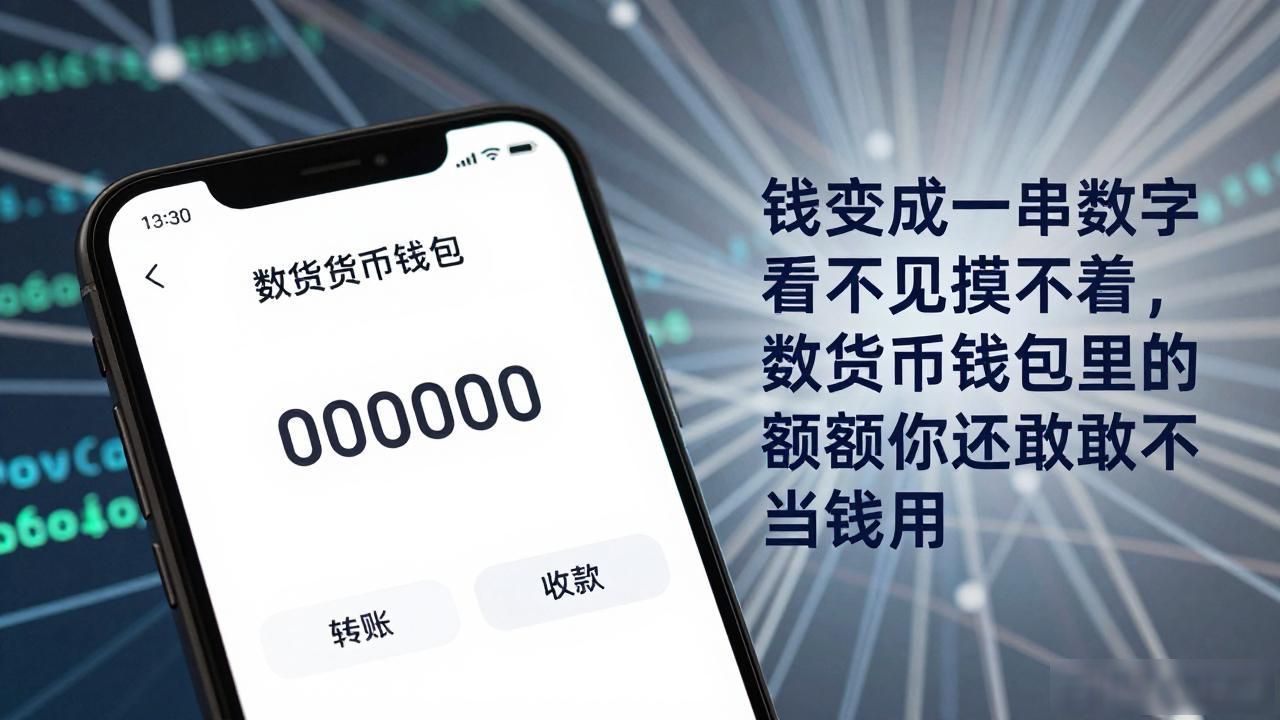 钱变成一串数字看不见摸不着，数字货币钱包里的余额你还敢不敢当钱用