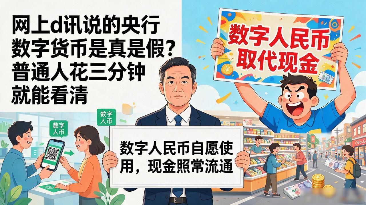 网上d讯说的央行数字货币是真是假？普通人花三分钟就能看清