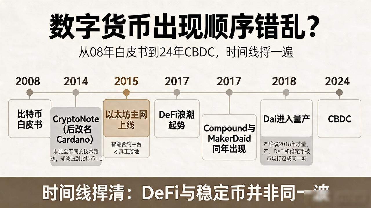 数字货币出现顺序错乱？从08年白皮书到24年CBDC，时间线捋一遍